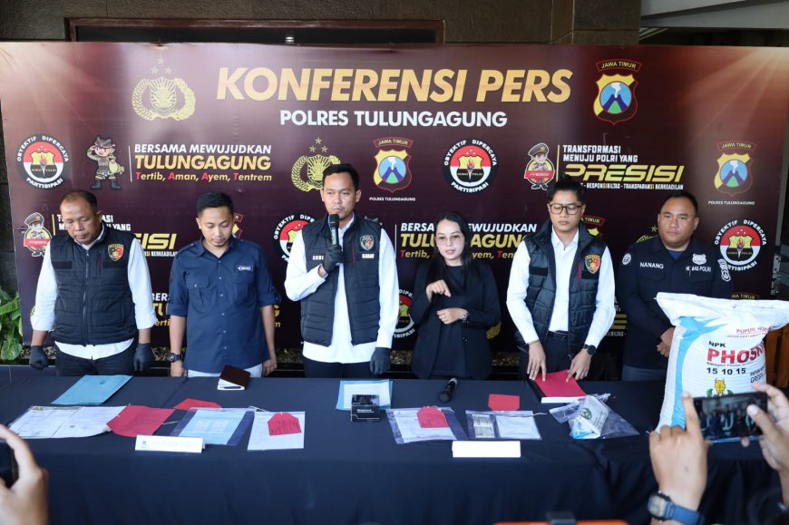 Polres Tulungagung Ungkap Fakta Baru Kasus Dugaan Peredaran Pupuk Tidak Terdaftar